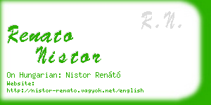 renato nistor business card