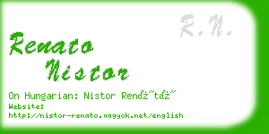 renato nistor business card